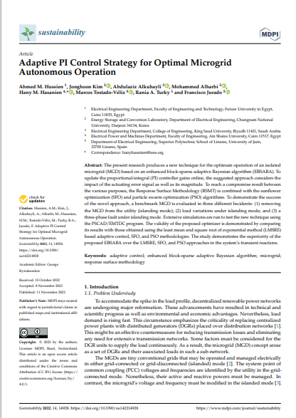 Adaptive PI Control Strategy for Optimal Microgrid Autonomous Operation 이미지