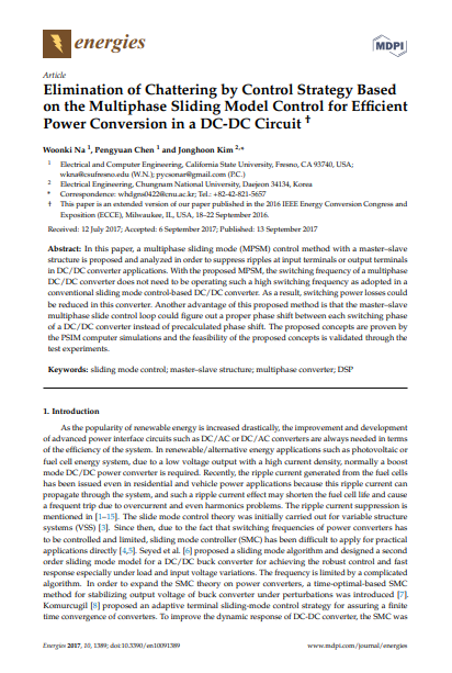 Elimination of Chattering by Control Strategy Based on the Multiphase Sliding Model Control for Efficient Power Conversion in a DC-DC Circuit 이미지